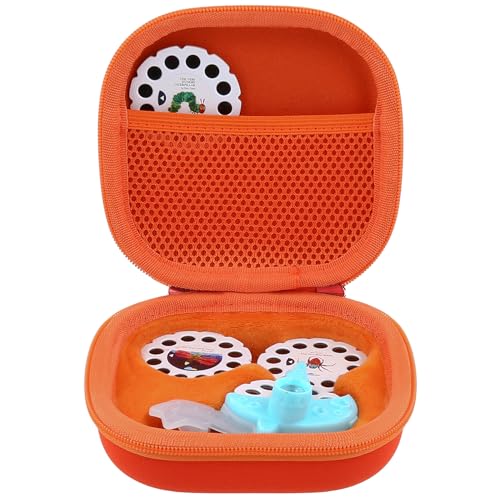 Aenllosi Hard Case for Moonlite Mini Projector Gift Pack fits upto 20 | EVA case construction, Water-resistant design, Dust-resistant design, Smooth zipper access, Carry handle, Case only - color: Orange