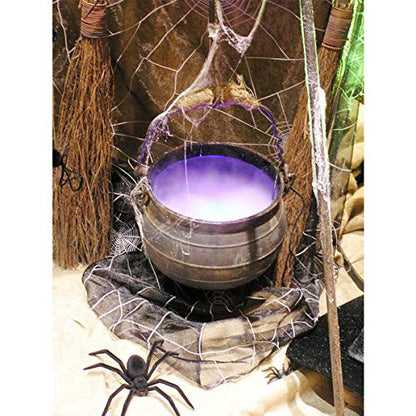 Halloween Party Mist Maker,Ultrasonic Water Pond Fountain Fogger 9 LED Red Yellow and Blue Light Flashes Aluminum Atomizer Air Humidifier for and Rockery Fish Tank Vase Birdbath Deco