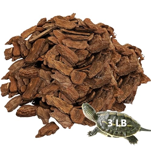 Hamiledyi Reptile Bark Bedding Tortoise Habitat Bedding Natural Wood Chips Terrarium Substrate Bearded Dragon Tank Accessories for Snake Box Turtle Gecko Hermit Crabs Pack of 2 (Large) - size: 2 Pcs-Large Reptile Bark Bedding