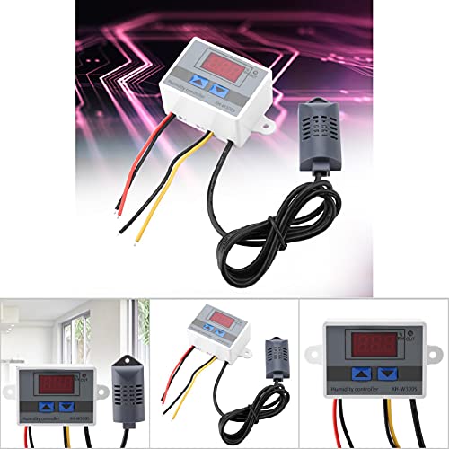FTVOGUE XH-W3005 Humidity Sensor Switch 0~99% RH Humidity Switch 220V | Humidity Control Switch with 0.1%RH Accuracy. 0~99%RH Range. 1500W Load humidity controller 12v For Humidifier Dehumidifier