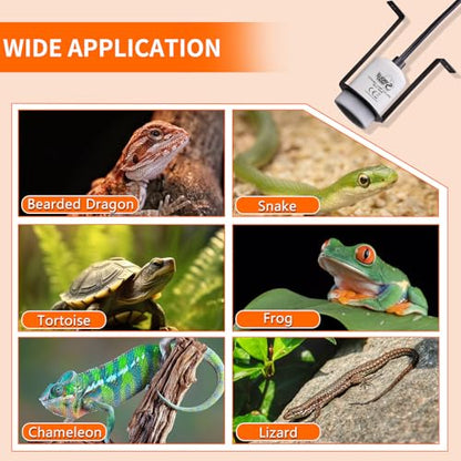 LUCKY HERP Reptile Ceramic Heat Lamp Holder, 1 Pack 300W Pet Heater Bracket (no Bulb Included), Heat Lamp Holder for Amphibians Terrariums Lizards Tortoise - style: 1 Pack