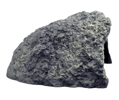 Rock Cave Habitat Hidden for Reptile and Amphibians.Terrarium & Aquarium Decor, Reptile hideout Hide Cave, Perfect for Bearded Dragons,Lizards,Snakes,Turtles,Geckos,Tortoises,Small Animals -Large Size - style: Extra Large Size ( Grey )