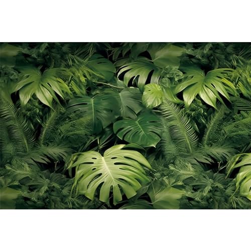 AWERT 36x20 inches Tropical Leaves Terrarium Background Polyester Reptile Habitat Background Rainforest Aquarium Background - size: 36x20in/90x50cm