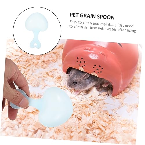 Toddmomy 10Pcs Pet Food Spoon Lightweight Household Scoop for Reptiles Hamsters Animals Easy to Carry Durable Material Present for Pet Owners