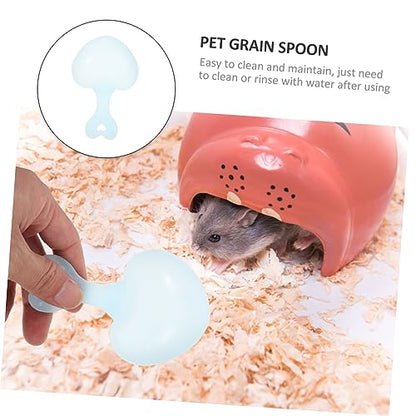 Toddmomy 10Pcs Pet Food Spoon Lightweight Household Scoop for Reptiles Hamsters Animals Easy to Carry Durable Material Present for Pet Owners