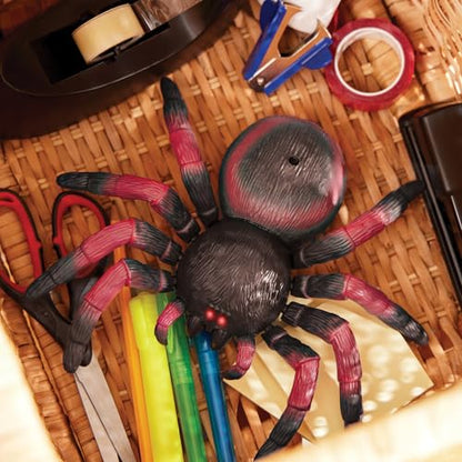 Terra by Battat RC Spider Tarantula with Infrared Remote, LED Eyes, Animals | Realistic tarantula toy with LED eyes, 1 spider and 1 remote control, moves left right forward and spins, Animals, 6+ Years - style: Spider (Red)