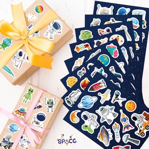 336 Pcs Outer Space Stickers, Solar System, Planets, Astronauts, Galaxy, Spaceships, and Rockets Explore Space Sticker for Craft Supplies Classroom Rewards Space Party Decorations - style: Outer Space