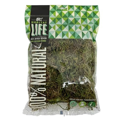 Deco Moss for Terrarium Habitats, Small 1-Pack | Preserved Moss for Reptiles, Amphibians & Invertebrates Terrariums, Humidity Control, Soft, Dye-Free, Family Owned, USA Made - size: Small 1-pack, style: Deco Moss