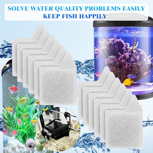 12Pcs XS Filter Cartridge for Tetra Whisper Extra Small Tanks Filter | XS Activated Carbon Refilled Filter Cartridge for Aquarium Kits Less 3 Gallons, Natural Coconut Shell Activated Carbon, White
