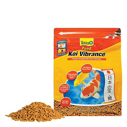 Tetra Pond Koi Vibrance Soft Sticks, Floating Pond Fish Food, 1.43 lbs | Daily Diet for Koi Fish and Ornamental Goldfish, Feed When Water is Above 50 Degrees, Highly Digestible, Clean & Clear Water - size: 1.43 Pound (Pack of 1)