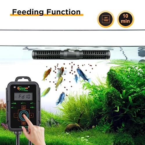 hygger Aquarium Wave Maker, Adjustable Cross Flow Pump with LED Display Controller, Magnetic DC 24V Aquarium Powerhead for Freshwater and Marine Reef Aquariums Up to 135 Gallon (18w) - style: 18w