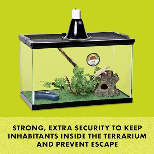 Zilla Heavy Duty Screen Clips, Secures Screen Covers to Terrarium, Fits Size 30G and Larger, 2 pack, Large | Secures Screen Covers to Terrarium, Fits Size 30G and Larger - size: Large