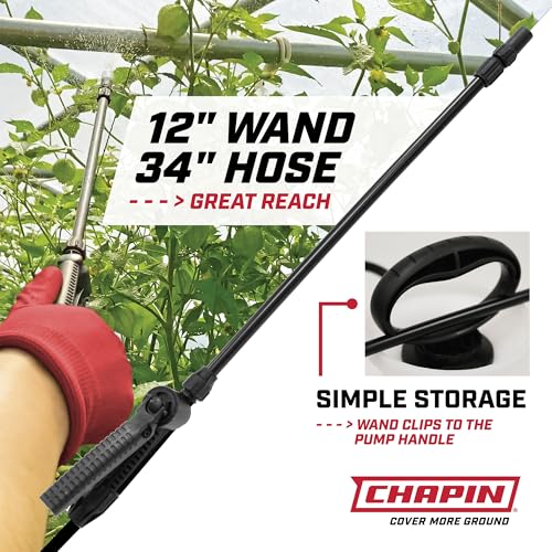Chapin 3-Gallon Pump Sprayer, Multi-Use for Home & Garden | Lightweight build; ideal for lawn and garden tasks, covers weed control, feeding plants and cleaning with adjustable nozzle - size: 3 Gallon Sprayer