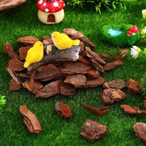 Tree Bark Base Material for DIY Model Scenes Lightweight Natural Miniature Nature Decor 1.96X1.18X0.19In Essential Architecture Model Supplies for Terrariums and Train Sets