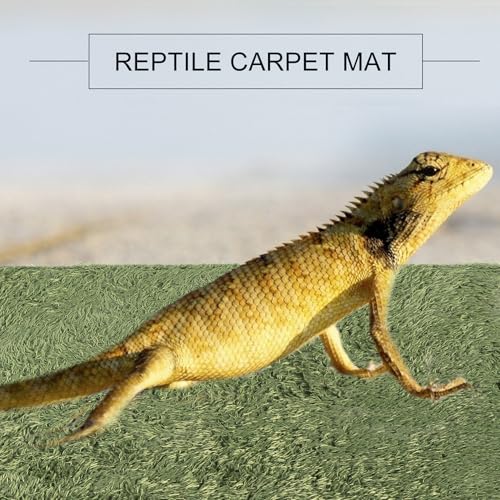 FRCOLOR 2pcs Reptile Habitat Carpet Mat Simulation Moss Terrarium Substrate Liner for Lizards Turtles Snakes Moisture-Resistant Easy-Clean Reptile Habitat Pad