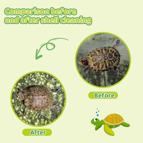 Turtle Brush with Suction Cup Turtle Shell Cleaning Brush Turtle Scrub Scratcher Turtle Exfoliate Brush Pet Bristle Cleaner Toy Tank Accessories Tool Supplies for Cleaning Glassware Bottles Dirt Mud