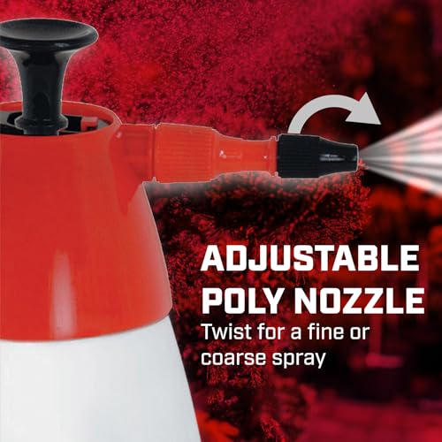 Chapin 1003 Made in USA 48 Ounce Farm and Field Hand Sprayer with Ergonomic Handle, Anti Clog Filter, Adjustable Nozzle, for Spraying Plants, Lawns, Weeds, Insects, Fertilizer, Translucent White