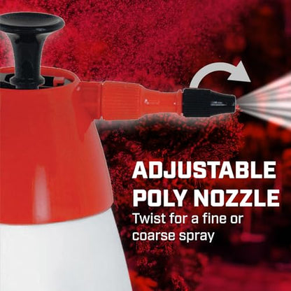 Chapin 1003 Made in USA 48 Ounce Farm and Field Hand Sprayer with Ergonomic Handle, Anti Clog Filter, Adjustable Nozzle, for Spraying Plants, Lawns, Weeds, Insects, Fertilizer, Translucent White