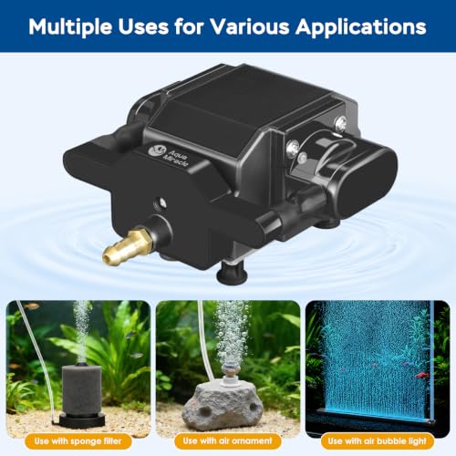 AquaMiracle Quiet Aquarium Air Pump 200/317/475GPH High Pressure Commercial Air Pump Pond Aerator Bubbler Hydroponics Air Pump Oxygen Pump - size: For Tanks up to 600 Gal