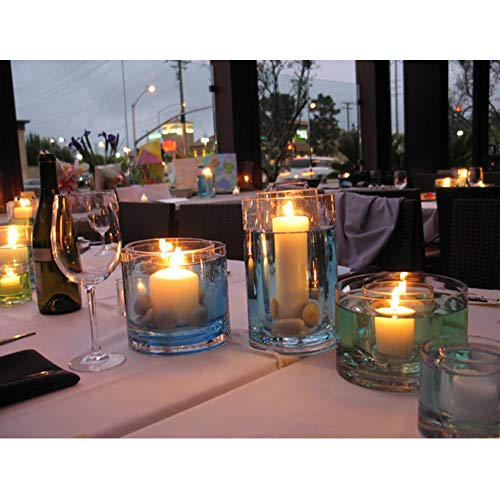 WGV Cylinder Vase, Width 6", Height 4", Clear Glass Container Terrarium Candle Holder for Wedding Centerpiece, Party Event, Home Office Decor, 1 Piece - size: 6"x4"H