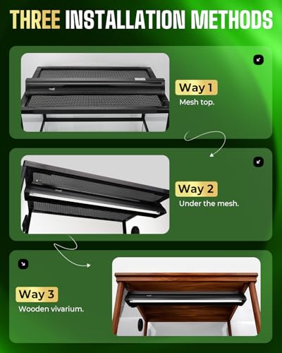 T5 UVB Reptile Light Fixture HO UVB Bulb Lighting Combo Kit 8W Reptile Light Bar Terrarium Hood 10.0 UVB Light Bulb Fluorescent Tube UVA UVB Desert Lamp for Bearded Dragon Tropical and Deserts - size: 8W-12.4IN