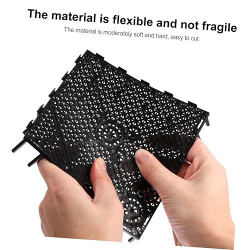 20 Pcs Aquarium Undergravel : Fish-Tank Divider, Aquarium Bottom Plate - PVC Splicing Clapboard (Black) - size: 20pcs