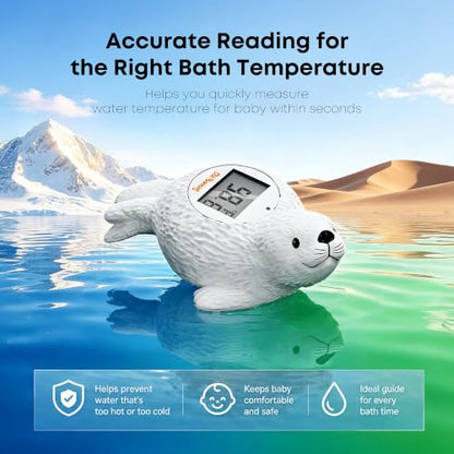 Doli Yearning Baby Bath Thermometer Baby Safety Water Thermometer for Kids | ±1℉ Accuracy; Long Battery Life; BPA-Free; Rapid Response - color: White