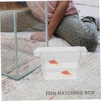 Yardwe Dual-Layer Fish Breeding Box with Divider Self-Floating Incubator for Aquarium Fry and Betta Fish Suitable for Shrimp and Reptiles