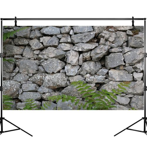 Rock Wall Aquarium Background Natural Stone Fish Tank Background Rocky Glass Stone Wall Green Plants Aquarium Backgrounds Rocky Stones Walls Reptile Tank Enclosure Backgrounds Wallpaper 24x12in - color: Grey, size: 24(W)x12(H)inches/ 60(W)*30cm(H)