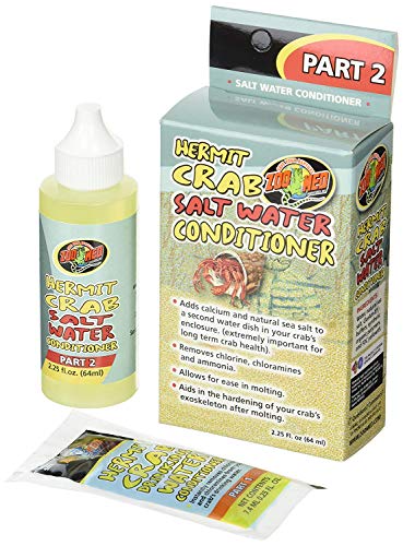 (3 Pack) Zoo Med Hermit Crab Salt Water Conditioner, 2.25-Ounce Each