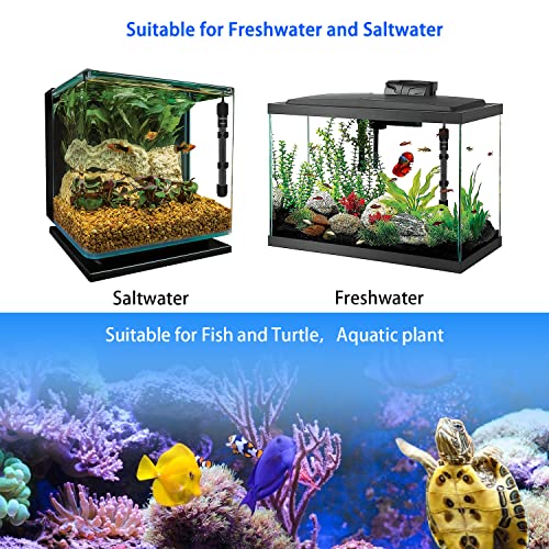 YOFOTHS Adjustable Mini Aquarium Heater 200W for Tanks 20-40 Gallons | Submersible, Small Fish Tank, Digital Display Thermostat, External Temperature Controller - size: 200W
