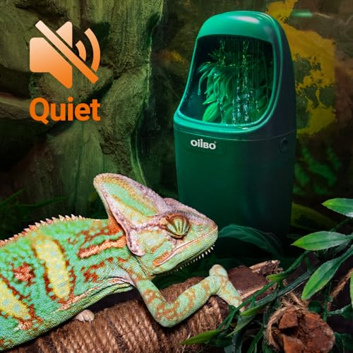 Reptile Water Dispenser, Automatic Drinking Fountain Water Flow Adjustable Reptile Tank Waterfall for Lizard Bearded Dragon Chameleon, Ultra Quiet Amphibians Insects Terrarium Water Dripper