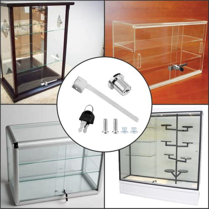 Luomorgo Sliding Glass Door Ratchet Lock, 1 Pc | Keyed Alike, Showcase Display Lock, Chrome