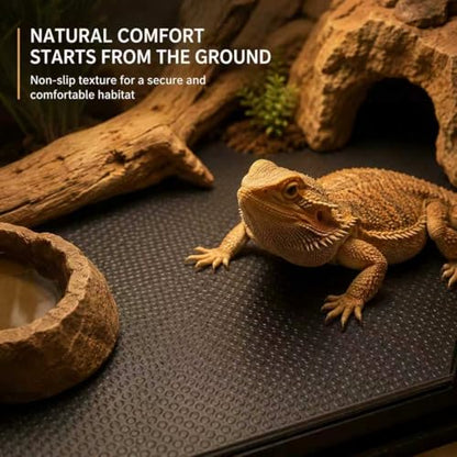 RUNANIA Bearded Dragon Tank Accessories, Reptile Mat Hammock Plants Bridge Jungle Climber Vines Terrarium Decorations for Bearded Dragon Lizard Snake - size: Large