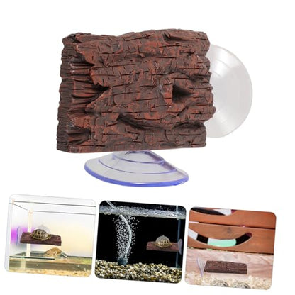 POPETPOP Turtle Tank Basking Platform Floating Rest Area with Cup for Water Turtles Frogs and Lizards for Aquatic Habitats