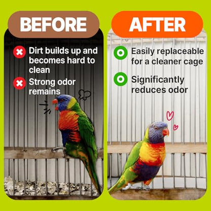 TORTO9 Cage Liner Sheets for Birds – 120 Pack, 11 x 17 in, 1.5 lb | Acid-Free & Non-Toxic Paper | Safe Pet Bedding, Craft Supply, Packing & Shipping Use - size: 11 x 17 in