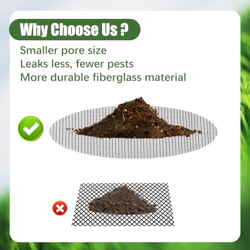 100pcs Flower Pot Hole Mesh Pad, 10cm/4in Round Bonsai Eye Mesh Drainage Screens Plant Pot Netting Meshes Barrier Mat for Preventing Soil and Substrate Leakage (Black)