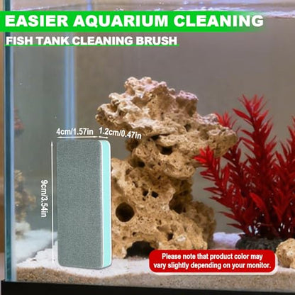 4pcs Double-Sided Fish Tank Cleaning Brushes, EVA Aquarium Sponge Brush Scrubber Cleaner Fish Tank Cleaning Tool for Aquarium Glass & Home Kitchen (Green) - style: 4pcs Brushes
