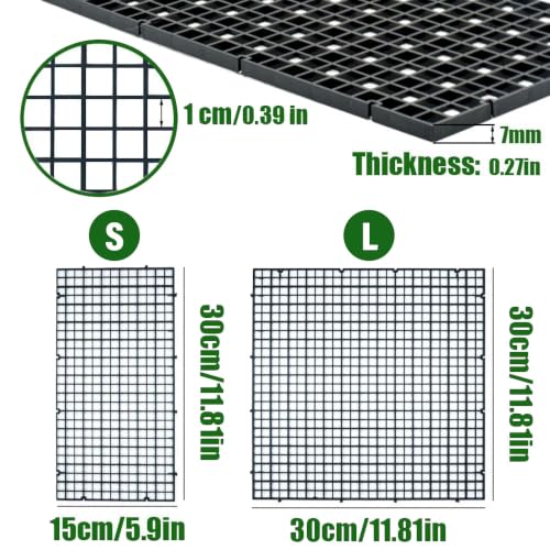 LINLAN 8 Pieces 11.8x11.8in (30X30cm) Aquarium Grid Plastic, Fish Tank Divider, Egg Crate for DIY Filtration and Bottom Protection in Aquascaping - size: L 8Pcs