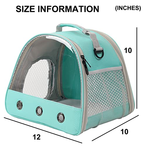 Reptile Travel Carrier Bag with Absorbent Pad Set, Pee Pad with Leak-Proof Quick-Dry Design for Guinea Pig,Portable Bearded Dragon Bag for Sugar Glider,Hedgehog,Rat,Bunny,Rat,Outdoor Used - color: Green
