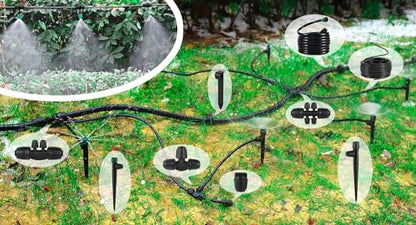 Leak-Proof Drip Irrigation Kit, Quick Connect Irrigation System Kit | Lock Barbed Drip Irrigation Kit, Includes 1/4" & 1/2" Water Tubing Hose, Perfect for Garden, Raised Beds & Lawn Watering - size: Complete Drip Irrigation Kit
