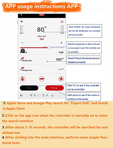 Replacement Expert Grill Digital Thermostat Controller Board with Bluetooth Function, can Connect to Mobile APP, Suitable for Expert 、Komoda and Smoking Machine XG1136224169002 - size: Expert Controller
