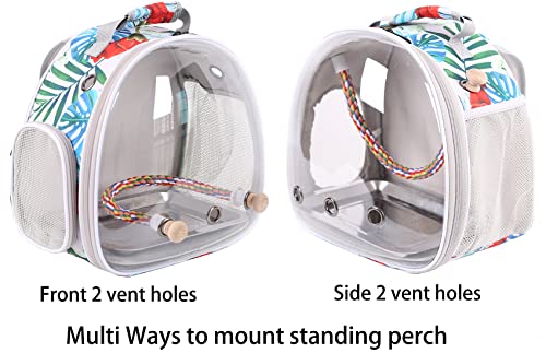 Bird Carrier Backpack with Rope Perch, Portable Bird Travel Carrier Backpack (Multi-Colored, Bird Carrier) - color: Multi-Colored