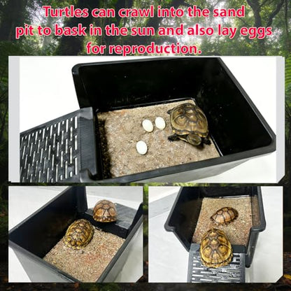Hanging Turtle Laying Eggs Mud Turtle Breeding Box Basking Platform Turtle Dock for Basking Nesting Box Ramp for Reptile Frog Terrapin