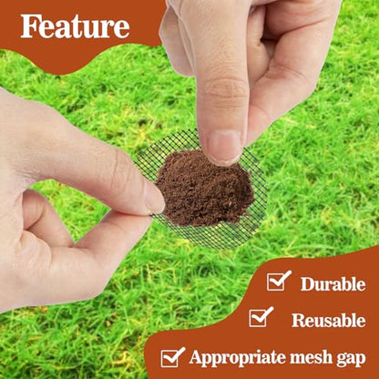 MAQIHAN 100 Plant Pots - Hole Mesh Pad Terrarium Potting Eye Mesh Mats Pot Substrate Barrier 2 Inch Net Bonsai Gardening Grid Ceramic Drainage Hole Mesh Screen Prevent Soil Leaking