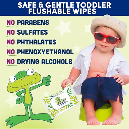 Flushable Wipes for Baby and Kids by Kandoo, Sensitive and Unscented Formula, Hypoallergenic Potty Training Wet Cleansing Cloths, 42 Count, Pack of 12 - size: 42 Count (Pack of 12)