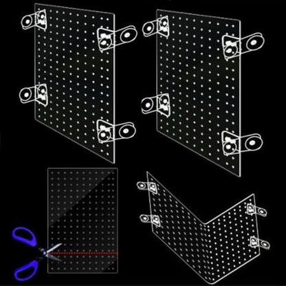 Acrylic Aquarium Divider, Fighting Fish Hatching Isolation Plate Cuttable Aquarium Accessories with Suction Cup Fish Breeding Case Divider(20x20cm)