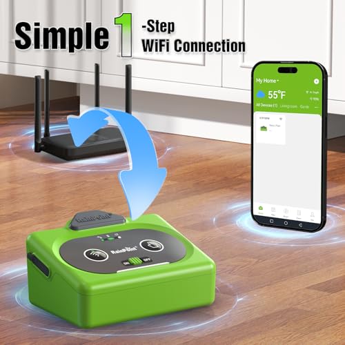 RAINPOINT Direct WiFi Connection Smart Auto Plant Waterer Indoor Drip Irrigation System Kit Local Storage Memory,WiFi-Enable APP Control,Adjustable Water Output Water 10-15 Plants - color: green-WiFi, size: Direct WiFi APP Control