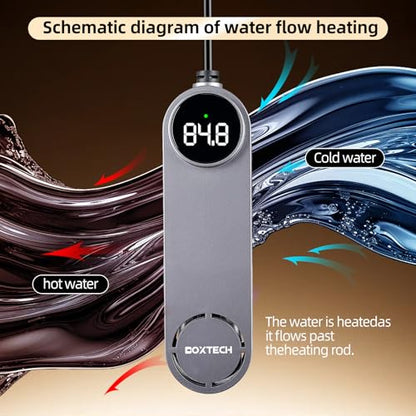 Submersible Aquarium Heater, Fish Tank Heater, for 5-20 Gal(75W) | Ceramic-Metal, with External Control and Digital Thermostat, Overheat Protection, Safe to Use, Adjustable Temperature