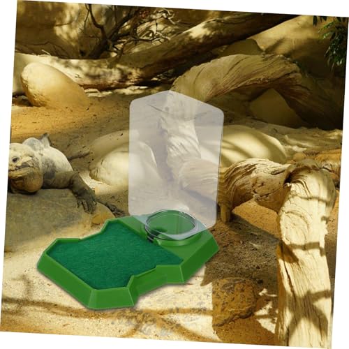 Abaodam Cricket Keeper for Reptiles Water Dispenser Hydration System Lizard Feeding Dish for Tortoises Geckos